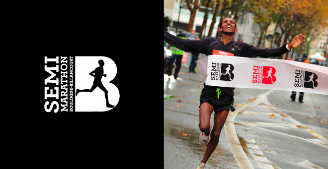 Creation logotype Semi-Marathon Boulogne-Billancourt